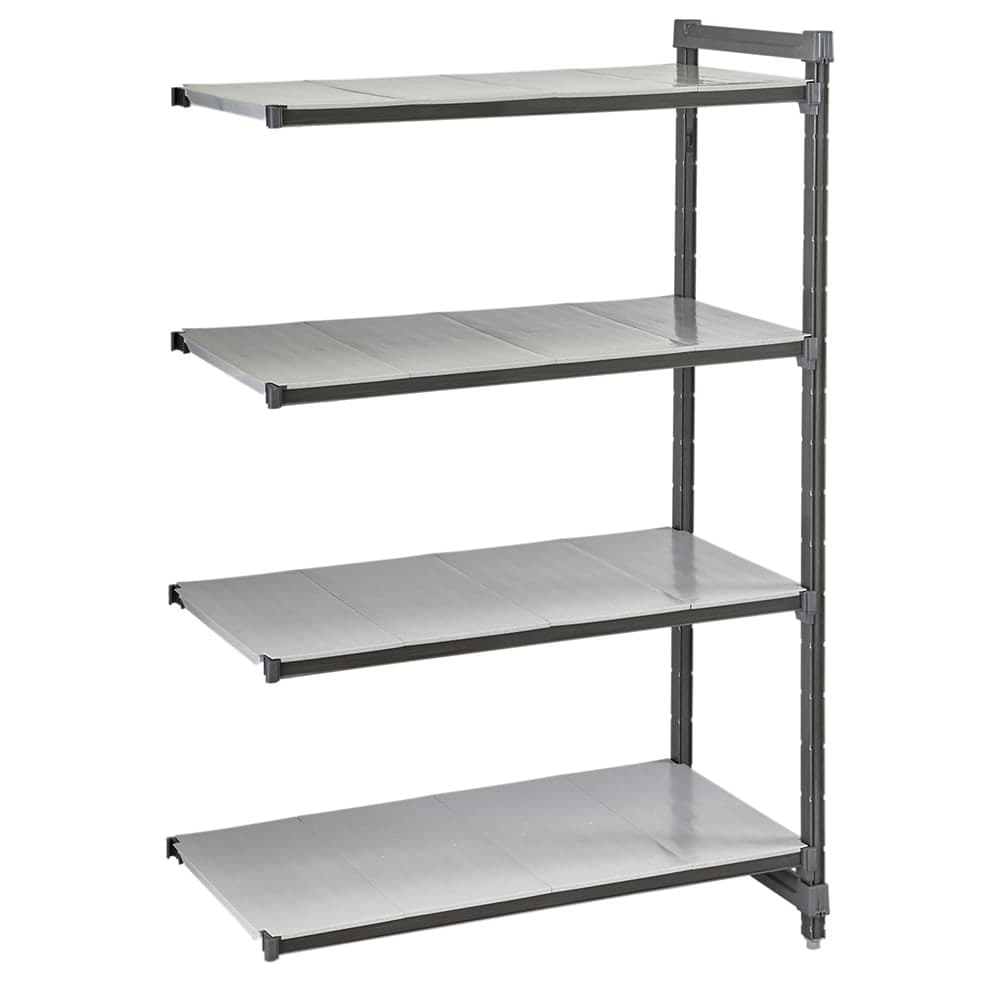 Cambro CBA244284S4580 42" NSF 4-Tier Polymer Shelf Kit - Camshelving® Basics Plus, 24"W, 84"H