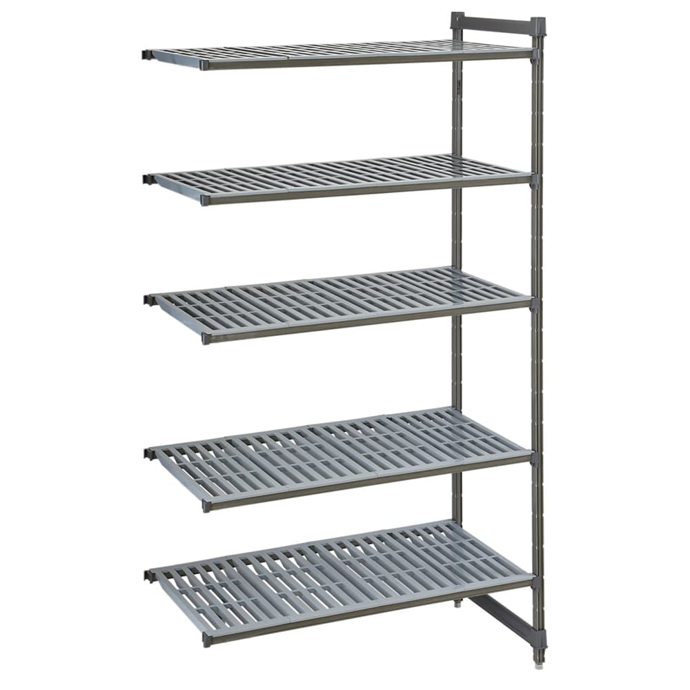 Cambro CBA244872V5580 48" NSF 5-Tier Polymer Shelf Kit - Camshelving® Basics Plus, 24"W, 72"H