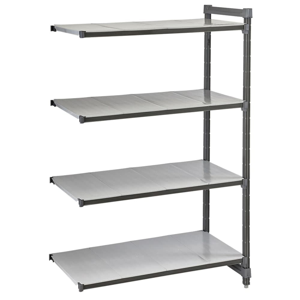 Cambro CBA244884S4580 48" NSF 4-Tier Polymer Shelf Kit - Camshelving® Basics Plus, 24"W, 84"H