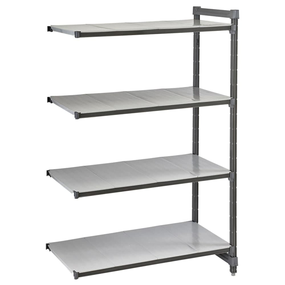Cambro CBA245464S4580 54" NSF 4-Tier Polymer Shelf Kit - Camshelving® Basics Plus, 24"W, 64"H