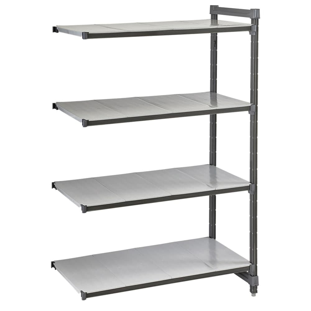 Cambro CBA246072S4580 60" NSF 4-Tier Polymer Shelf Kit - Camshelving® Basics Plus, 24"W, 72"H