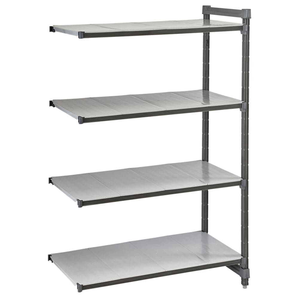 Cambro CBA246084S4580 60" NSF 4-Tier Polymer Shelf Kit - Camshelving® Basics Plus, 24"W, 84"H