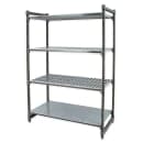 Cambro CBU183684VS4580 36" NSF 4-Tier Polymer Shelf Kit - Camshelving® Basics Plus, 18"W, 84"H thumbnail 3