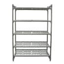 Cambro CBU213064V5580 30" NSF 5-Tier Polymer Shelf Kit - Camshelving® Basics Plus, 21"W, 64"H thumbnail 2