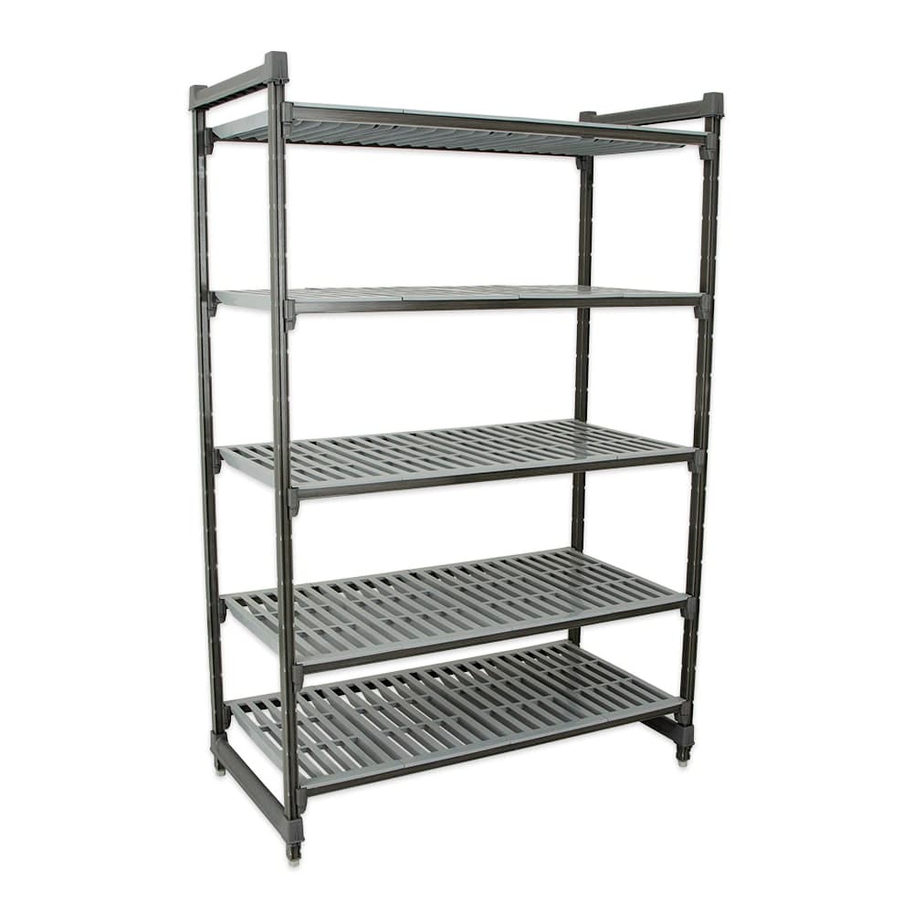 Cambro CBU243684V5580 36" NSF 5-Tier Polymer Shelf Kit - Camshelving® Basics Plus, 24"W, 84"H
