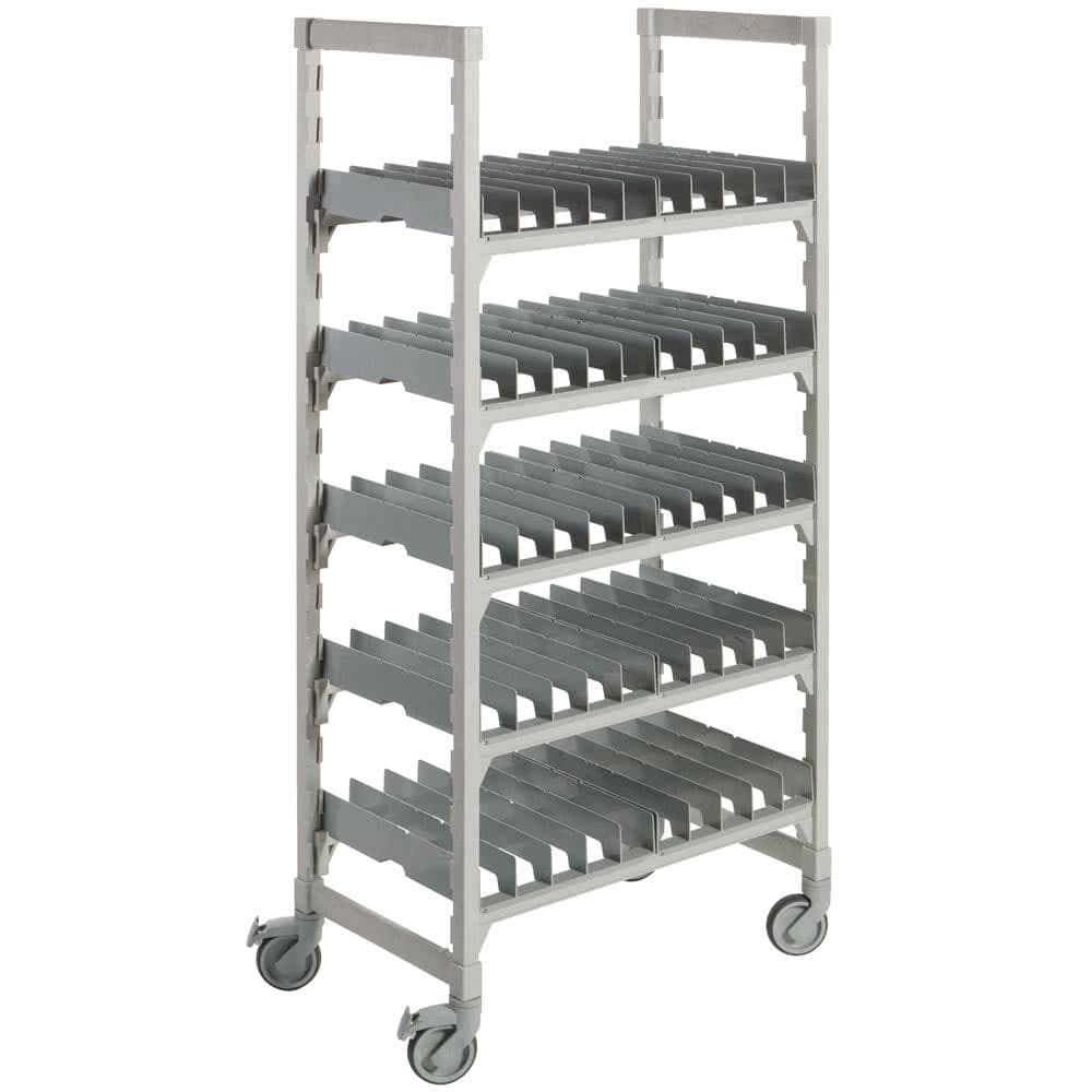 Cambro CPMU213675DDPKG 5 Level Mobile Drying Rack for Domes, Speckled Gray