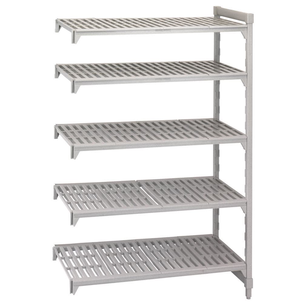 Cambro CPA185472V5480 54" NSF 5-Tier Polymer Shelf Kit - Camshelving® Premium, 18"W, 72"H