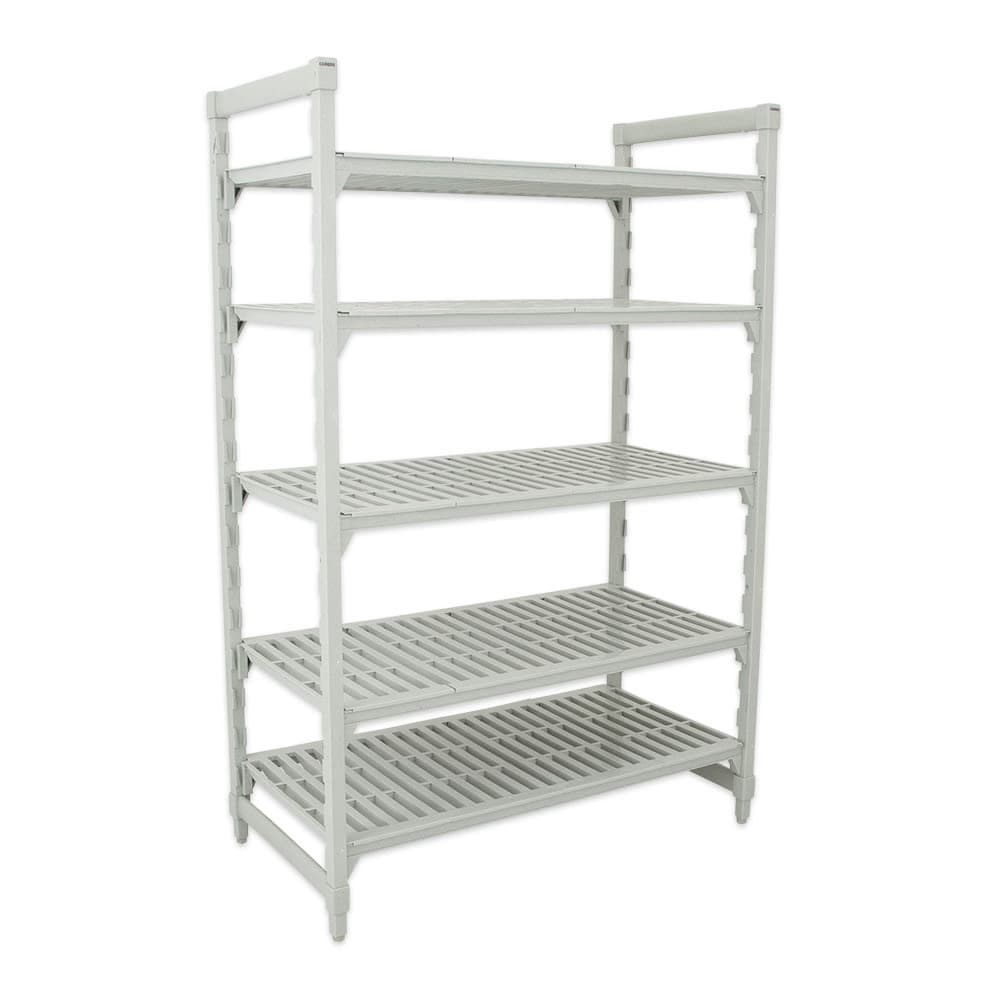 Cambro CPU246084V5PKG 60" NSF 5-Tier Polymer Shelf Kit - Camshelving® Premium, 24"W, 84"H