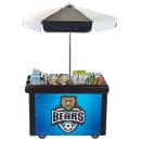 Cambro CVC55-110 Food Cart w/ Cover & Cutting Board, 55 3/16"L x 31 1/4"W x 93 1/2"H, Black thumbnail 3