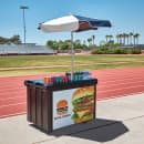 Cambro CVC55-110 Food Cart w/ Cover & Cutting Board, 55 3/16"L x 31 1/4"W x 93 1/2"H, Black thumbnail 5