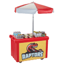 Cambro CVC55158 Food Cart w/ Cover & Cutting Board, 55 3/16"L x 31 1/4"W x 93 1/2"H, Red thumbnail 4