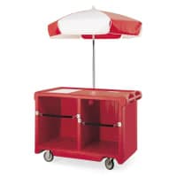 Cambro CVC55192 Food Cart w/ Cover & Cutting Board, 55 3/16"L x 31 1/4"W x 93 1/2"H, Green thumbnail 2