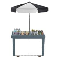 Cambro CVC55192 Food Cart w/ Cover & Cutting Board, 55 3/16"L x 31 1/4"W x 93 1/2"H, Green thumbnail 4