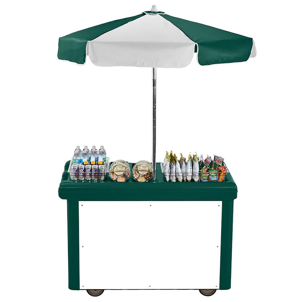 Cambro CVC55519 Food Cart w/ Cover & Cutting Board, 55 3/16"L x 31 1/4"W x 93 1/2"H, Green
