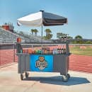 Cambro CVC72191 Food Cart w/ Cover & Cutting Board, 74 1/2"L x 31 3/4"W x 94"H, Gray thumbnail 7