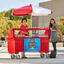 Cambro CVC724158 Food Cart w/ Cover & Cutting Board, 74 1/4"L x 31 3/4"W x 94"H, Red thumbnail 2