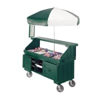 Cambro CVC724192 Food Cart w/ Cover & Cutting Board, 74 1/4"L x 31 3/4"W x 94"H, Green thumbnail 4