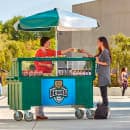 Cambro CVC724519 Food Cart w/ Cover & Cutting Board, 74 1/4"L x 31 3/4"W x 94"H, Green thumbnail 2