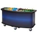 Cambro CVC75BW10 75"W Open Well Vending Cart w/ Umbrella Hole - Polyethylene, Blue thumbnail 3