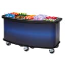 Cambro CVC75BW10 75"W Open Well Vending Cart w/ Umbrella Hole - Polyethylene, Blue thumbnail 4