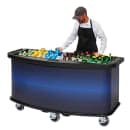 Cambro CVC75BW10 75"W Open Well Vending Cart w/ Umbrella Hole - Polyethylene, Blue thumbnail 5