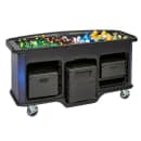 Cambro CVC75BW10 75"W Open Well Vending Cart w/ Umbrella Hole - Polyethylene, Blue thumbnail 8