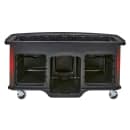 Cambro CVC75BW11 75"W Open Well Vending Cart w/ Umbrella Hole - Polyethylene, Red thumbnail 2