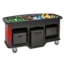 Cambro CVC75BW11 75"W Open Well Vending Cart w/ Umbrella Hole - Polyethylene, Red thumbnail 4