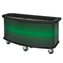 Cambro CVC75BW12 75"W Open Well Vending Cart w/ Umbrella Hole - Polyethylene, Green thumbnail 2