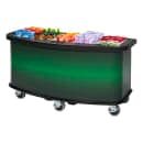 Cambro CVC75BW12 75"W Open Well Vending Cart w/ Umbrella Hole - Polyethylene, Green thumbnail 3