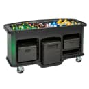 Cambro CVC75BW12 75"W Open Well Vending Cart w/ Umbrella Hole - Polyethylene, Green thumbnail 6