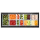 Cambro CVC75BW15 75"W Open Well Vending Cart w/ Umbrella Hole - Polyethylene, Fruit & Veggie Wrap thumbnail 5