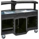 Cambro CVC75W10 75"W Open Well Vending Cart w/ Safety Barrier & Umbrella Hole - Polyethylene, Blue thumbnail 2