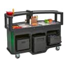 Cambro CVC75W12 75"W Open Well Vending Cart w/ Safety Barrier & Umbrella Hole - Polyethylene, Green thumbnail 3
