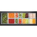 Cambro CVC75W12 75"W Open Well Vending Cart w/ Safety Barrier & Umbrella Hole - Polyethylene, Green thumbnail 4