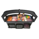 Cambro CVC75W13 75"W Open Well Vending Cart w/ Safety Barrier & Umbrella Hole - Polyethylene, Carbon Fiber thumbnail 2