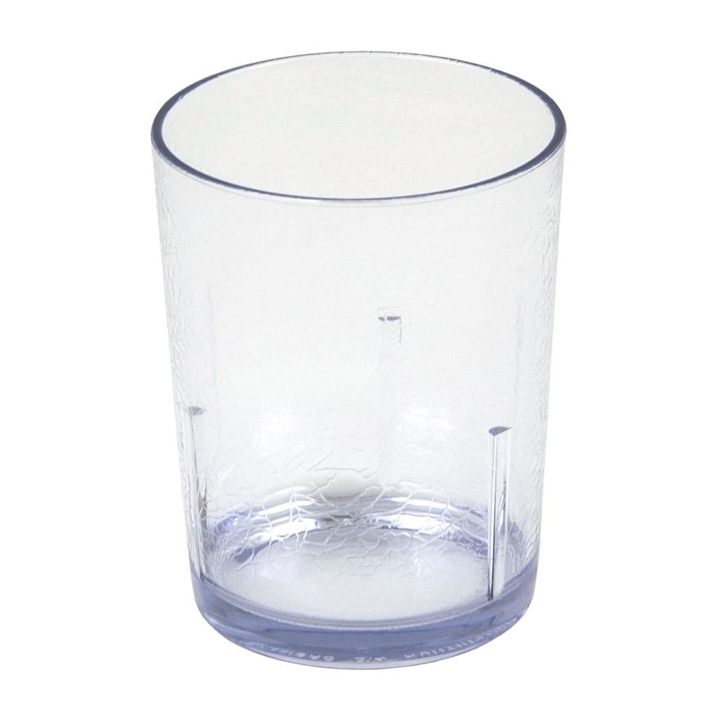 Cambro D14152 14 oz Clear Crackled Plastic Tumbler