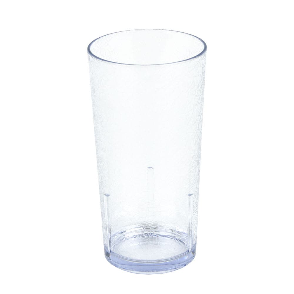 Cambro D24152 24 oz Clear Crackled Plastic Tumbler