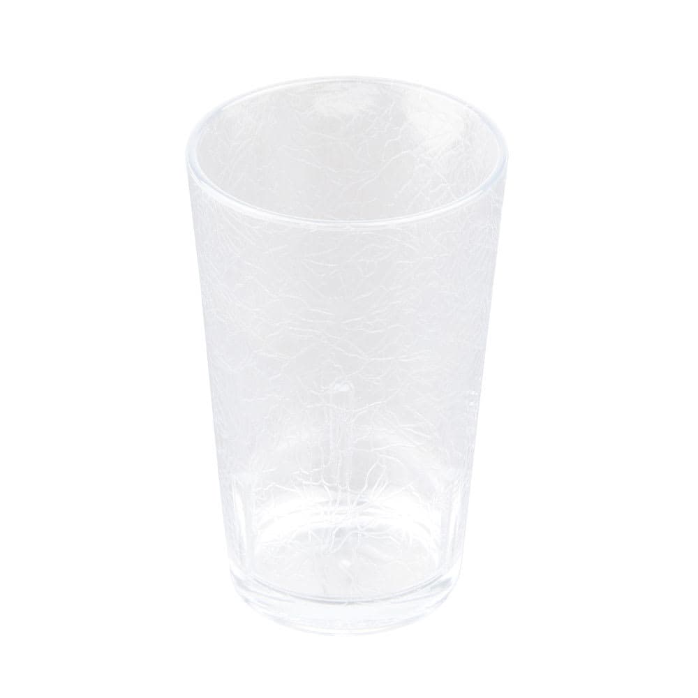 Cambro D8152 8 oz Clear Crackled Plastic Tumbler