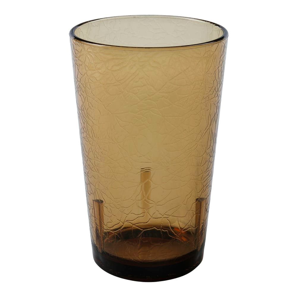 Cambro D8609 8 oz Light Amber Crackled Plastic Tumbler
