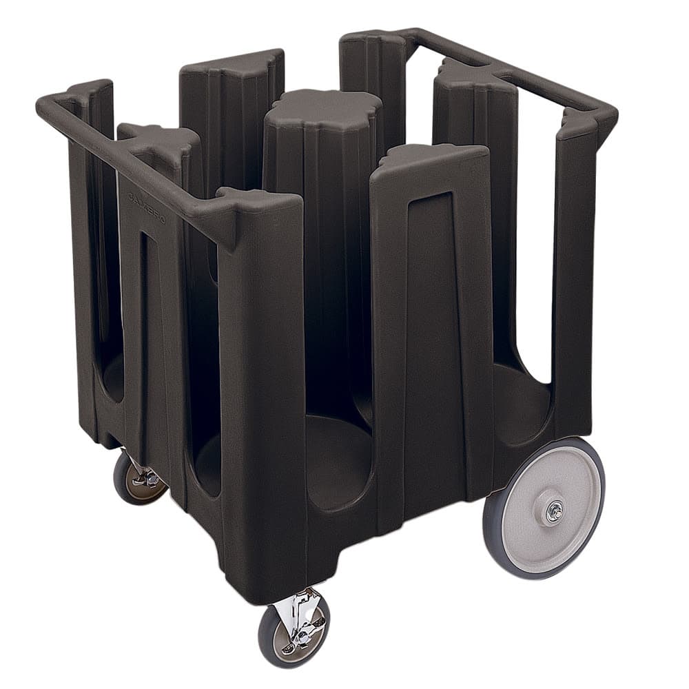 Cambro DC1225110 32 3/4" Mobile Dish Caddy w/ (4) Columns - Plastic, Black