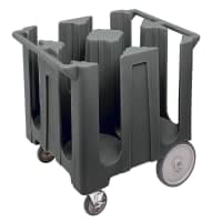 Cambro DC1225110 32 3/4" Mobile Dish Caddy w/ (4) Columns - Plastic, Black thumbnail 2