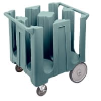 Cambro DC1225131 32 3/4" Mobile Dish Caddy w/ (4) Columns - Plastic, Dark Brown thumbnail 3