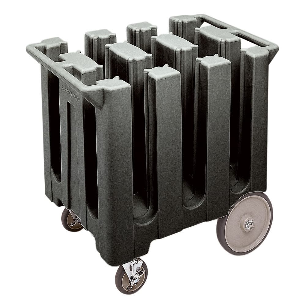 Cambro DC575110 23 1/2" Mobile Dish Caddy w/ (6) Columns - Plastic, Black
