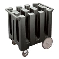 Cambro DC575131 23 1/2" Mobile Dish Caddy w/ (6) Columns - Plastic, Dark Brown thumbnail 4