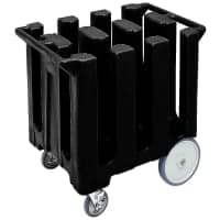 Cambro DC700131 23 1/2" Mobile Dish Caddy w/ (6) Columns - Plastic, Dark Brown thumbnail 2