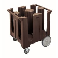 Cambro DC825110 23 3/4" Mobile Dish Caddy w/ (4) Columns - Plastic, Black thumbnail 3