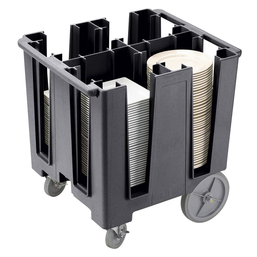 Cambro DCS1125110 30 1/2" Mobile Dish Caddy w/ (4) Columns - Plastic, Black