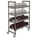 Cambro EMU244878PDPKG 4 Level Mobile Angled Drying Rack for Kitchenware, Speckled Gray thumbnail 2