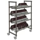 Cambro EMU244878PDPKG 4 Level Mobile Angled Drying Rack for Kitchenware, Speckled Gray thumbnail 4